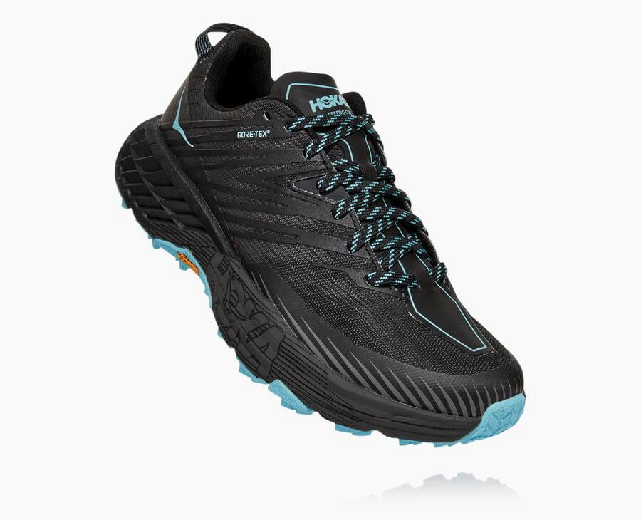 Hoka One One Speedgoat 4 Gore-Tex - Women Trail Shoes - Black,Australia FUD-806357